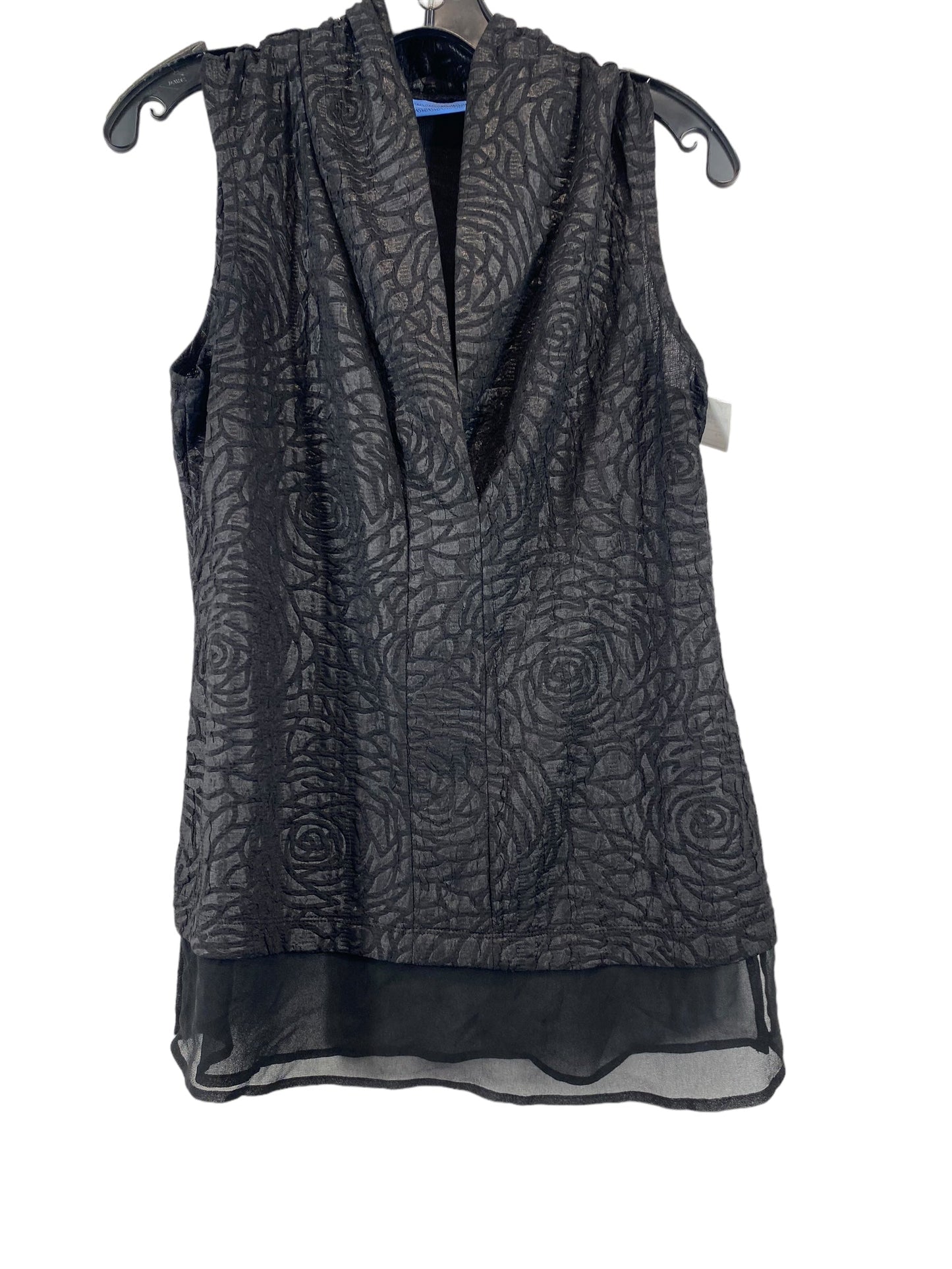 Top Sleeveless By Simply Vera In Black, Size: S