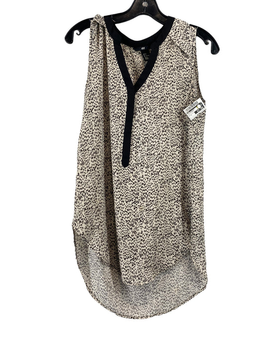 Top Sleeveless By H&m In Black & Cream, Size: 4