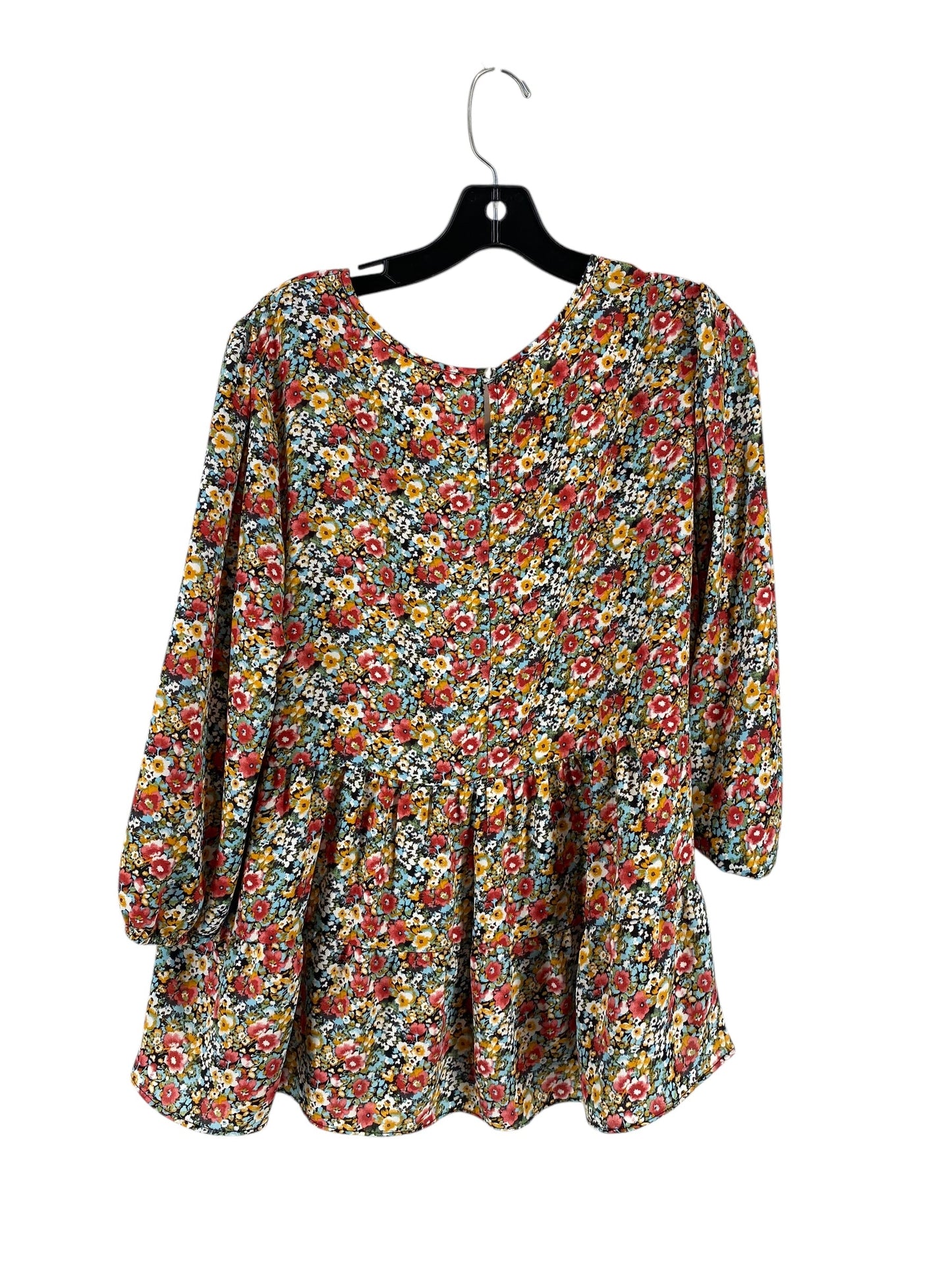 Top Long Sleeve By Cato In Floral Print, Size: L