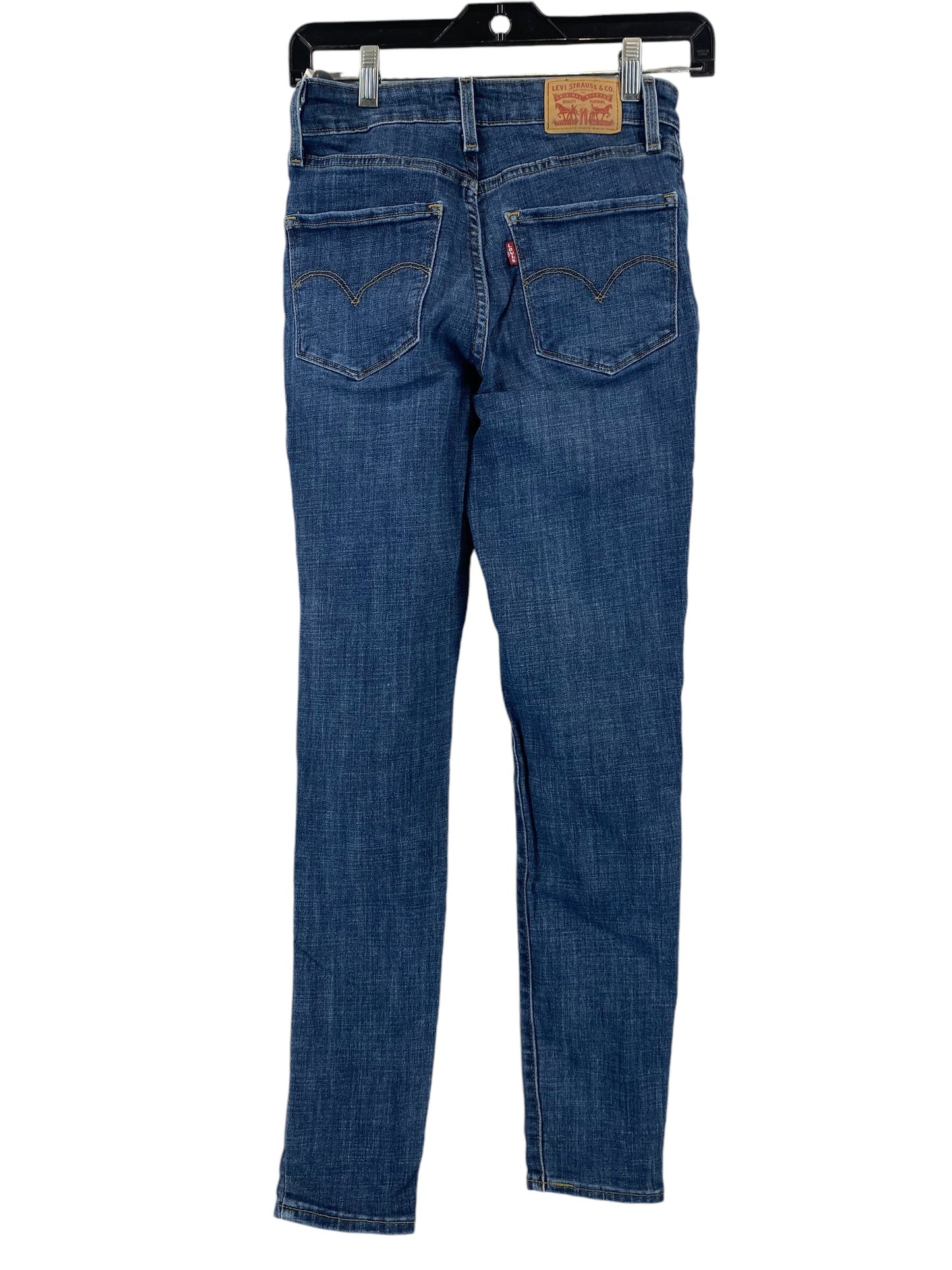 Jeans Skinny By Levis In Blue Denim, Size: 27