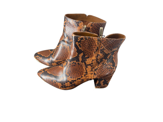 Boots Ankle Heels By Franco Sarto In Snakeskin Print, Size: 8.5