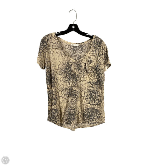 Top Short Sleeve By Socialite In Snakeskin Print, Size: M
