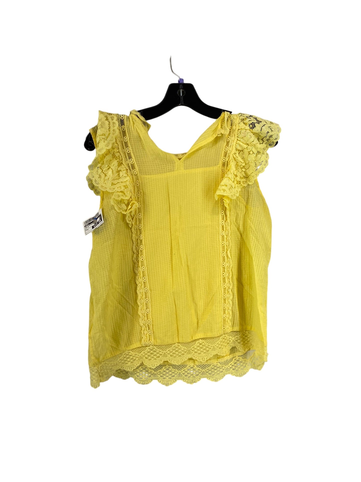 Top Sleeveless By Maeve In Yellow, Size: 6