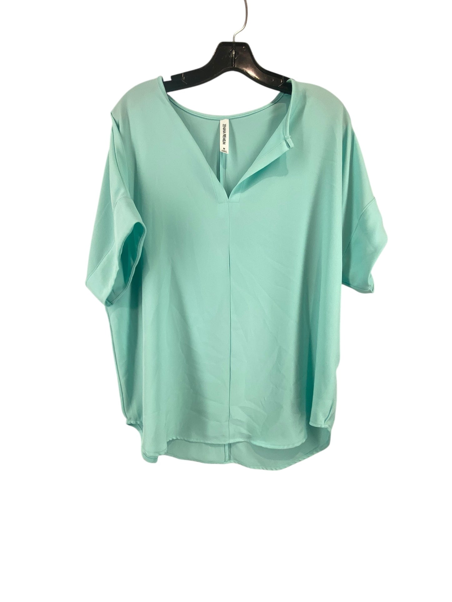 Top Short Sleeve By Zenana Outfitters In Teal, Size: M