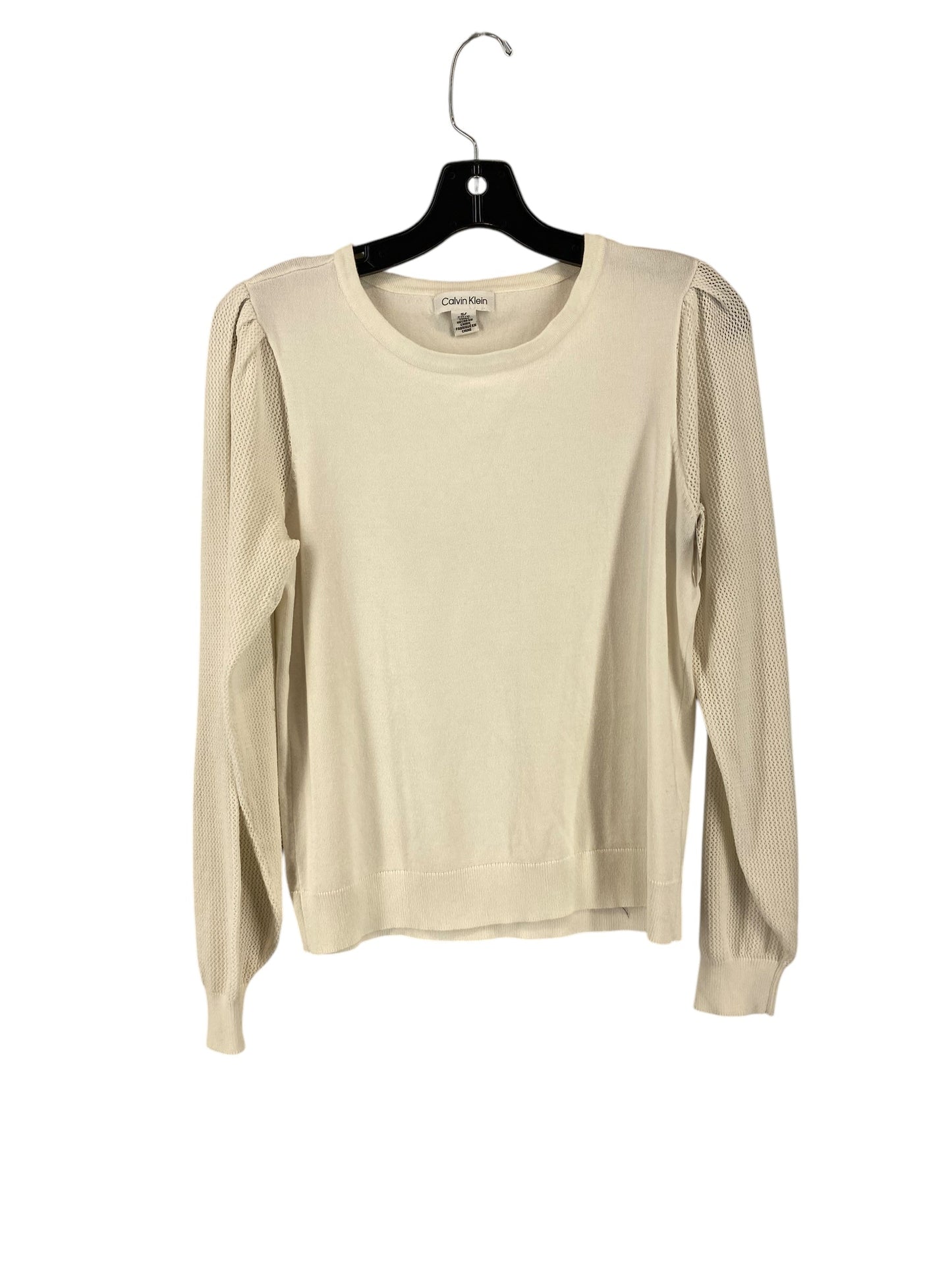 Top 3/4 Sleeve By Liz Claiborne In Cream, Size: S