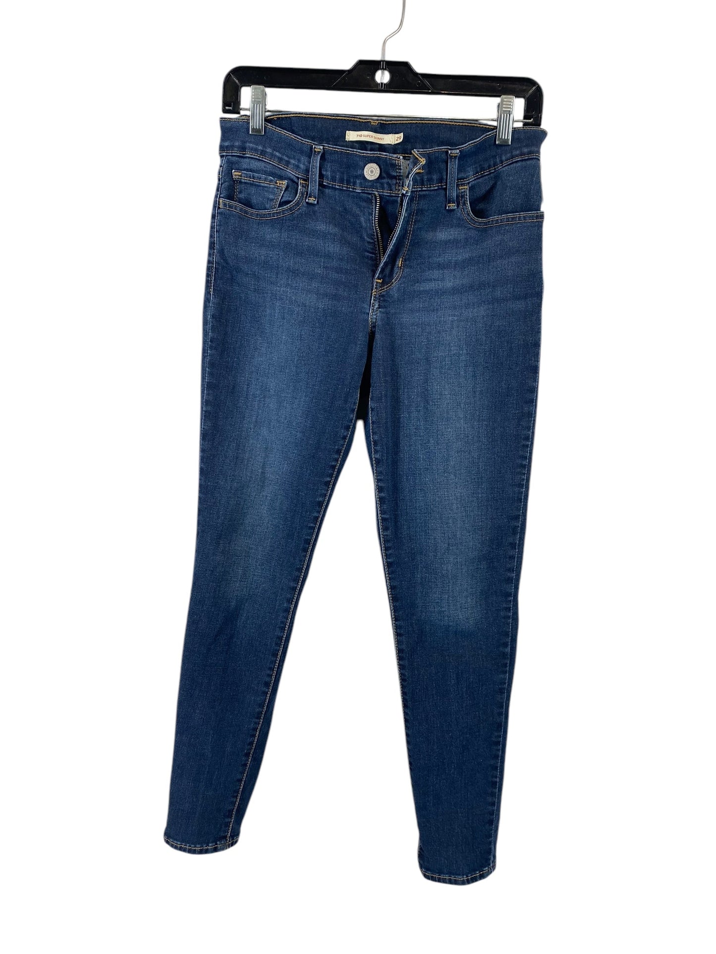 Jeans Skinny By Levis In Blue Denim, Size: 6