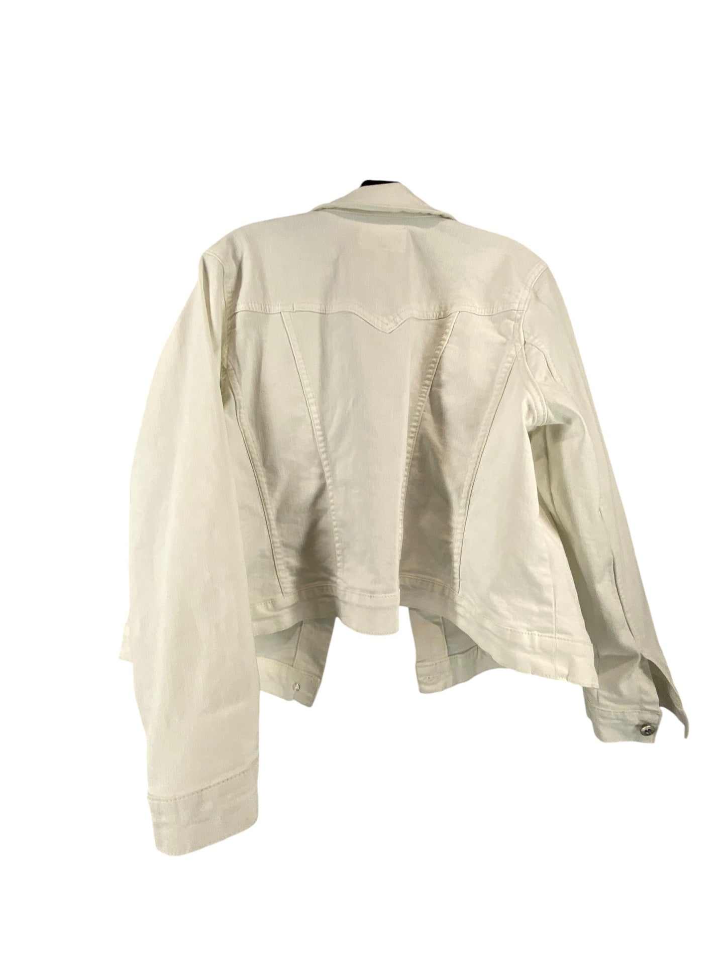 Jacket Denim By Jessica Simpson In White, Size: 2x