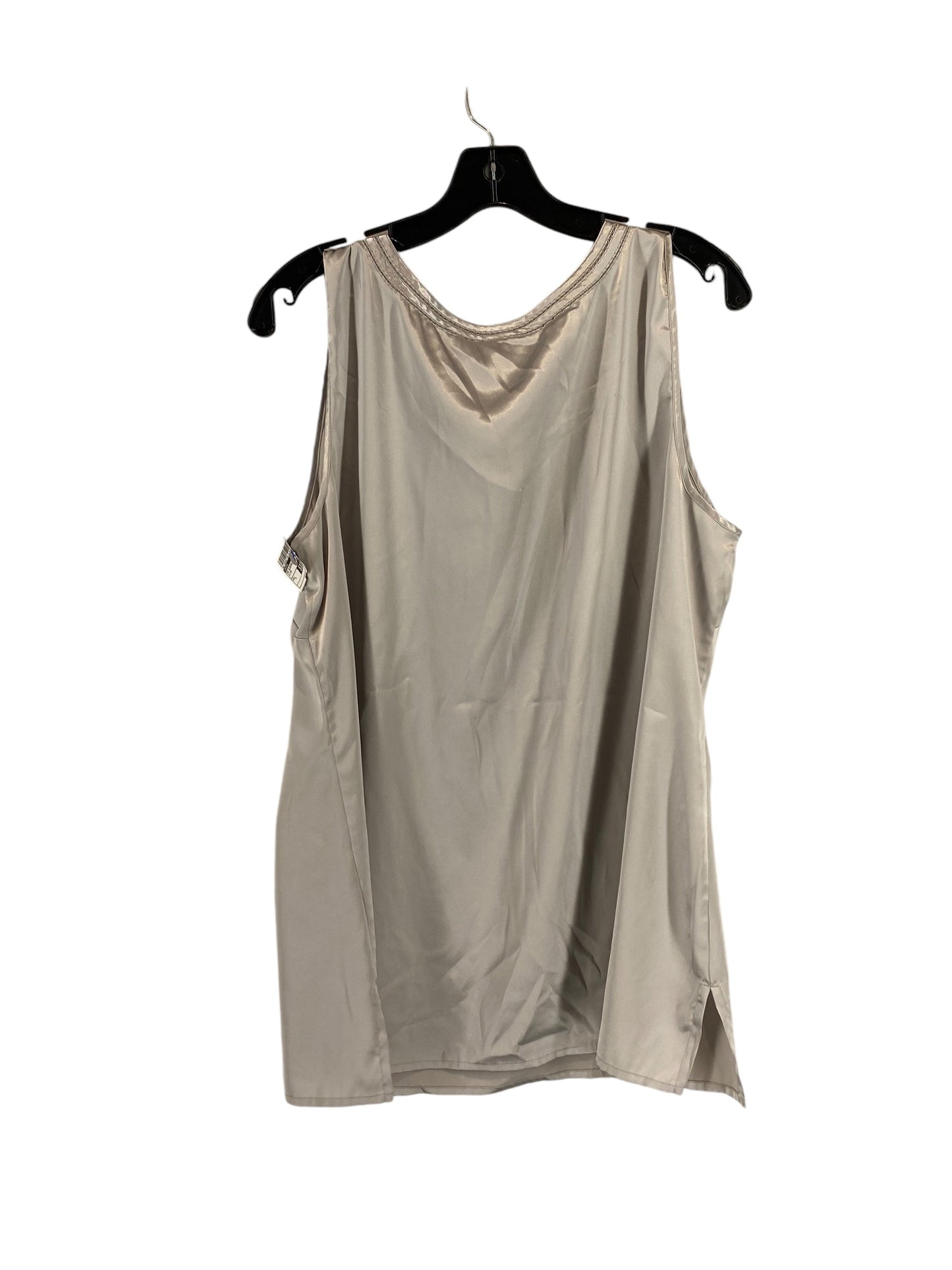 Top Sleeveless By Chicos In Silver, Size: L