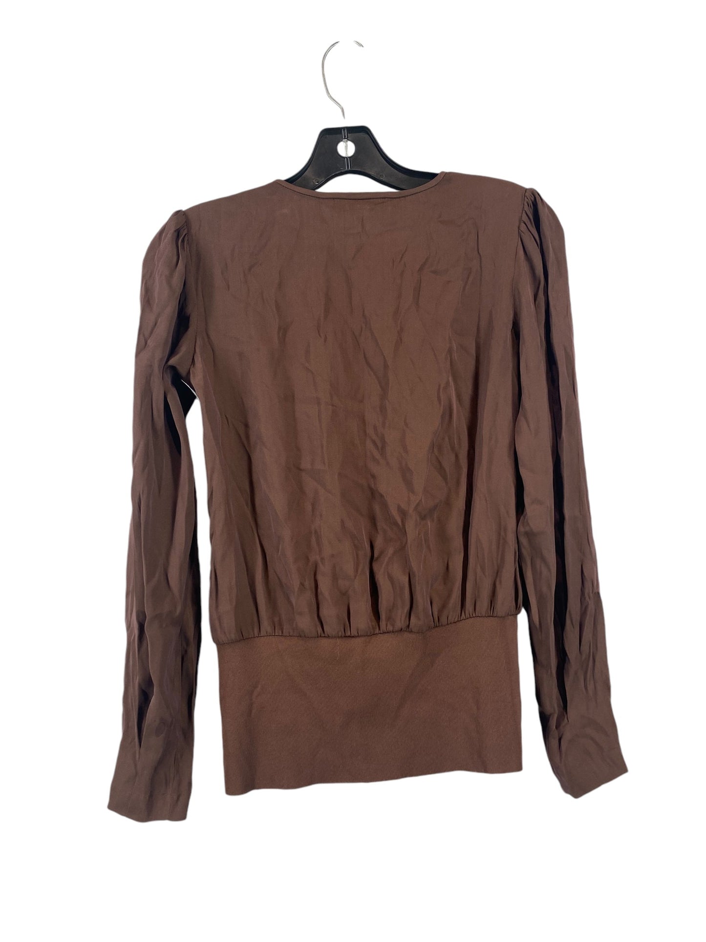 Top Long Sleeve By Trina Turk In Brown, Size: S