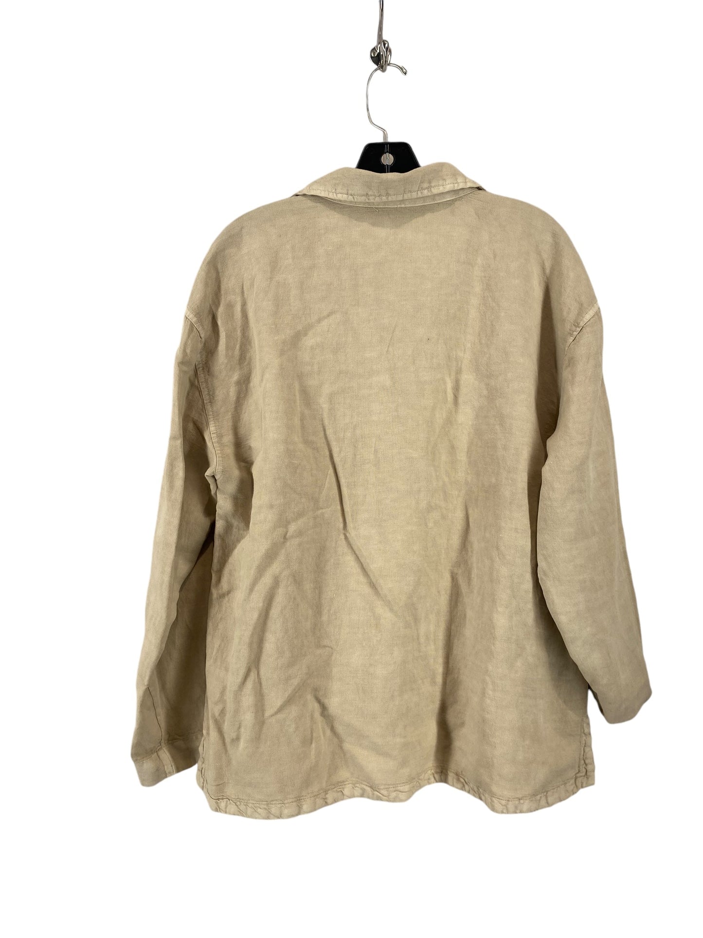 Top Long Sleeve By Nicole By Nicole Miller In Tan, Size: M