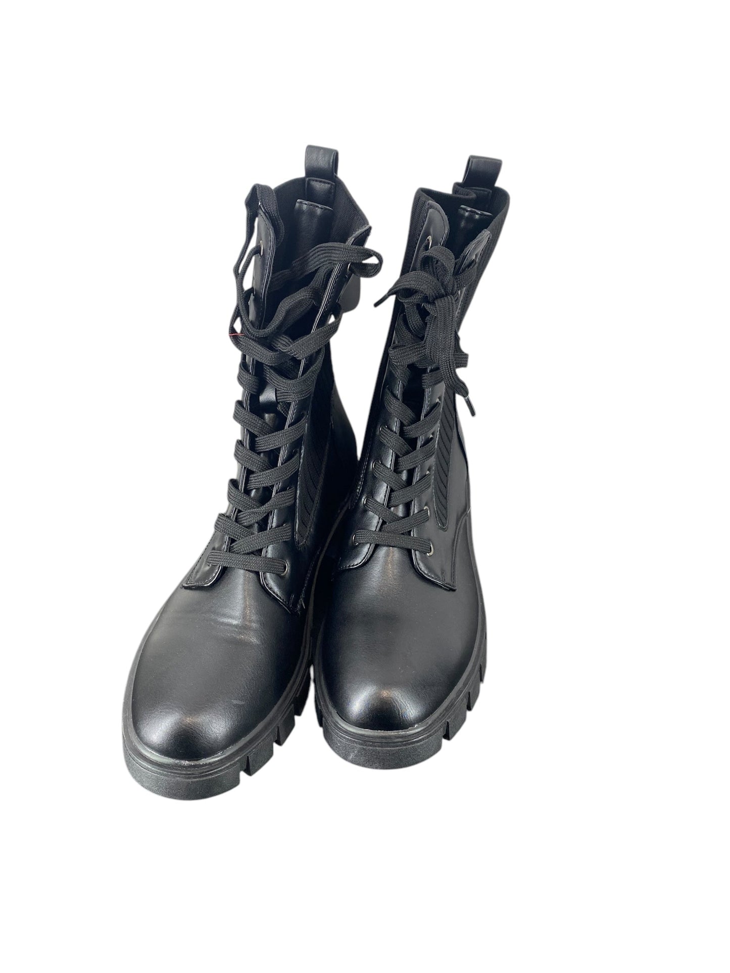 Boots Combat By Qupid In Black, Size: 10