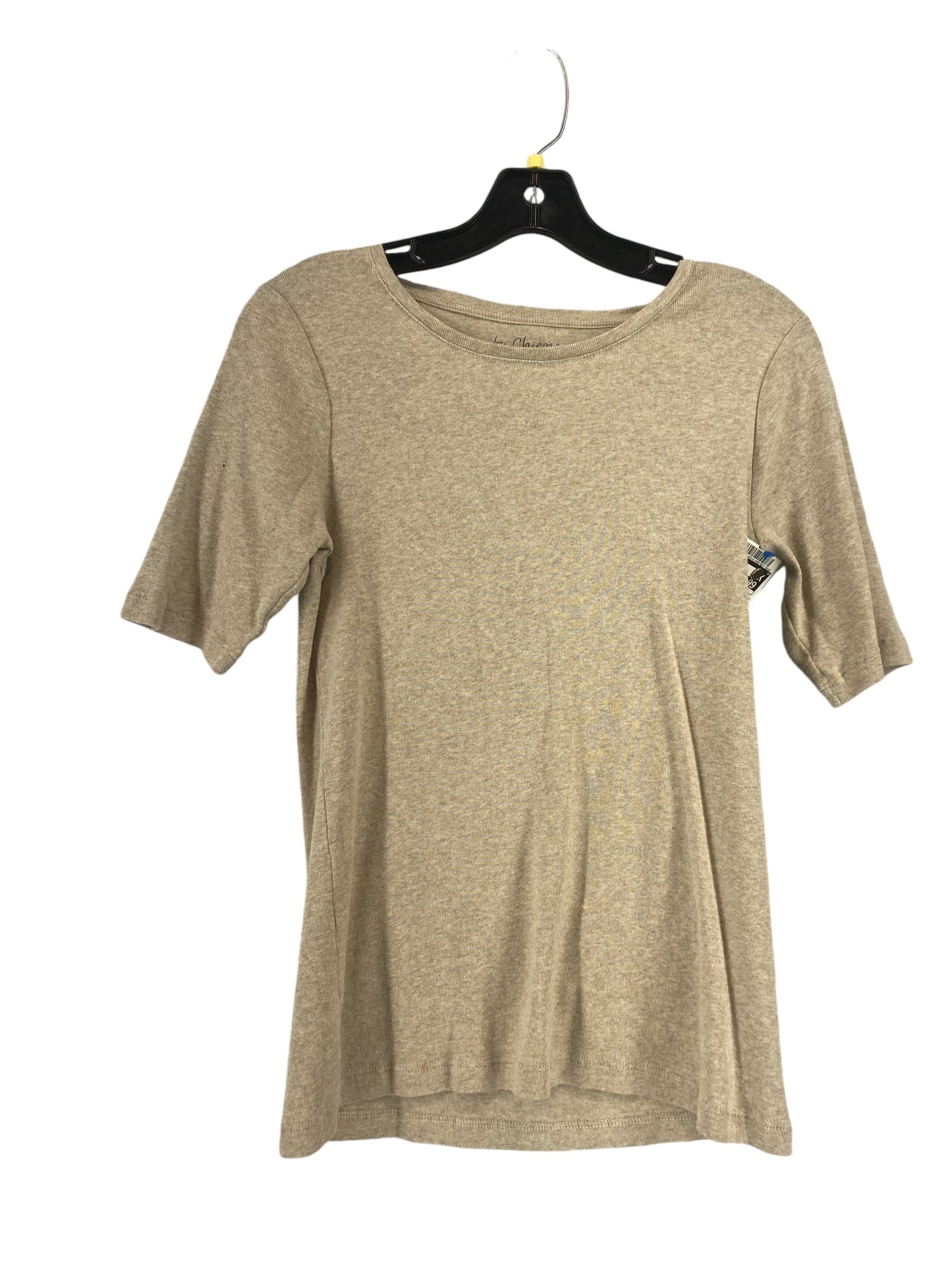 Top Short Sleeve By Chicos In Tan, Size: Xs