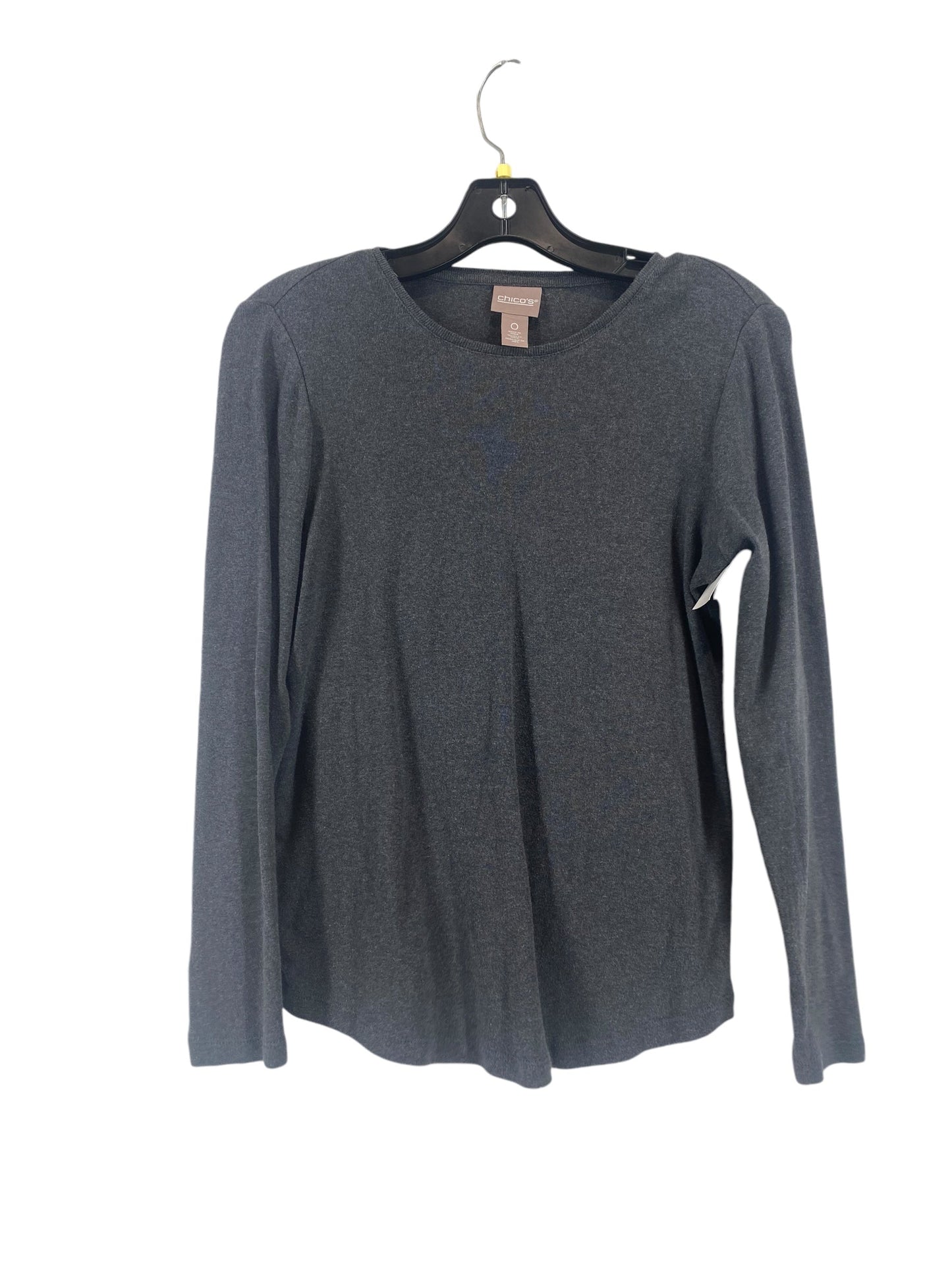 Top Long Sleeve By Chicos In Grey, Size: 0