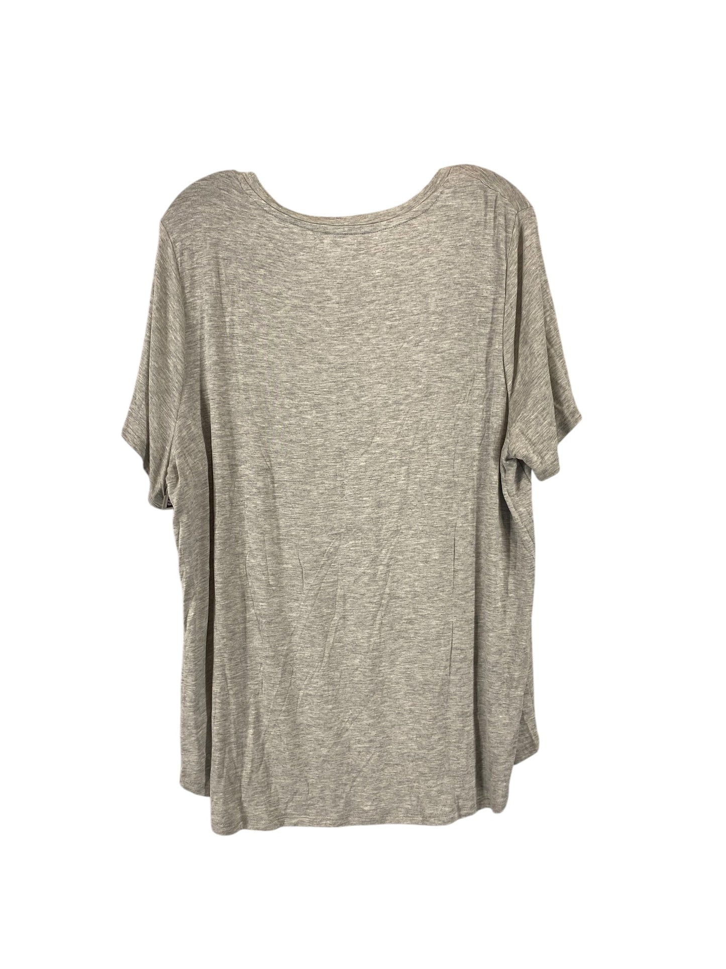 Top Short Sleeve By Maurices In Grey, Size: 1x