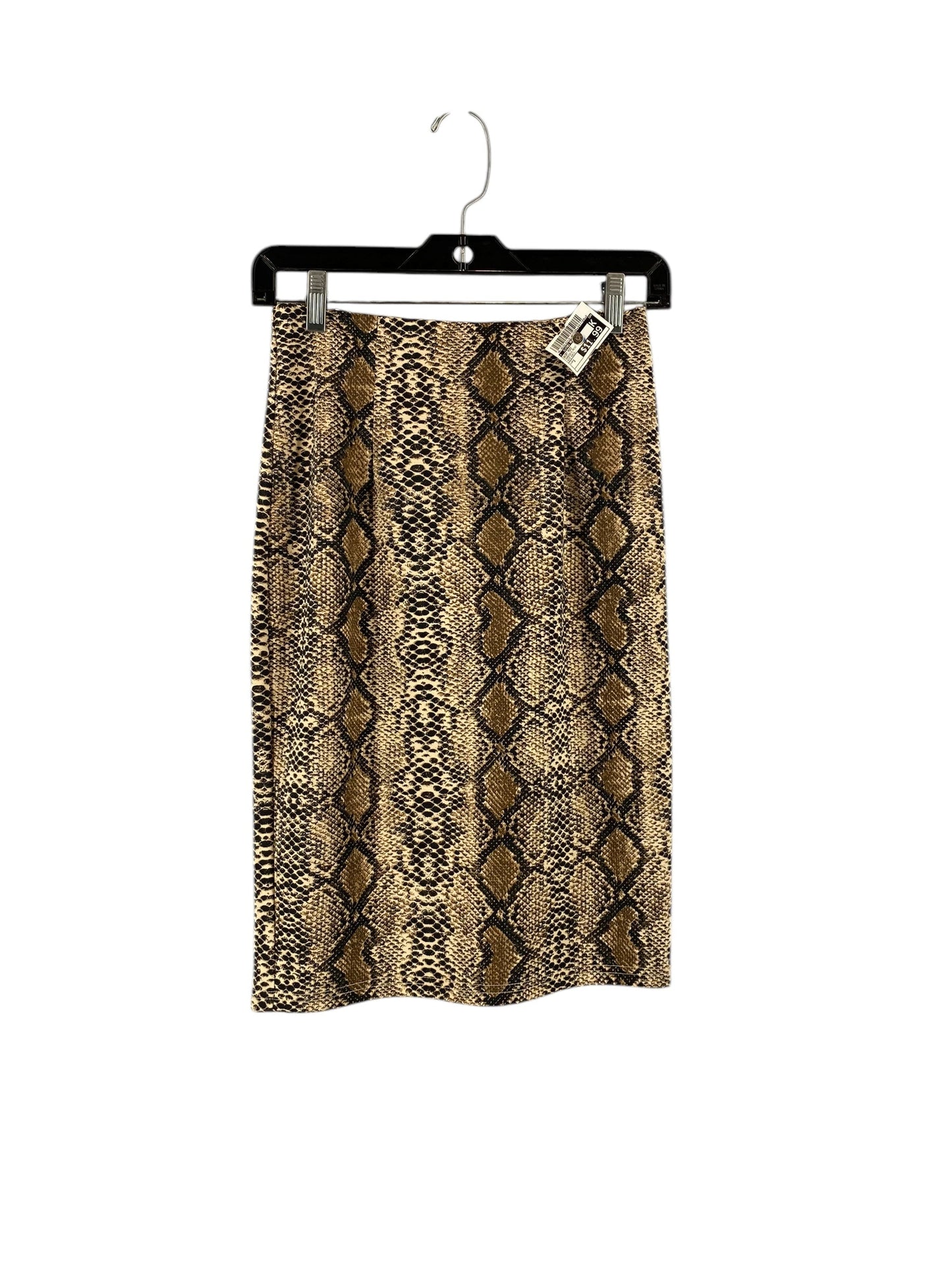 Skirt Midi By Clothes Mentor In Snakeskin Print, Size: S