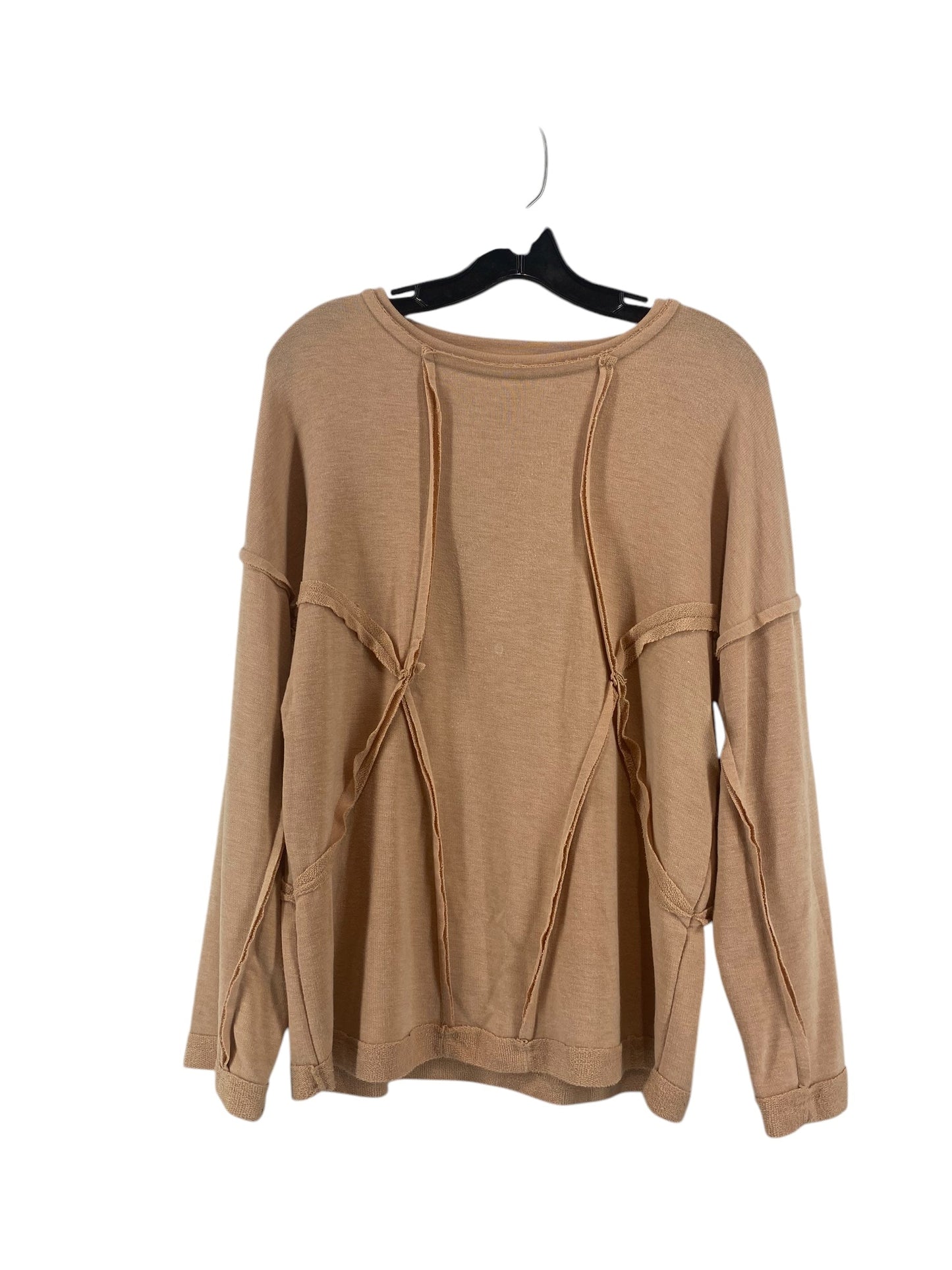 Top Long Sleeve By Clothes Mentor In Tan, Size: S