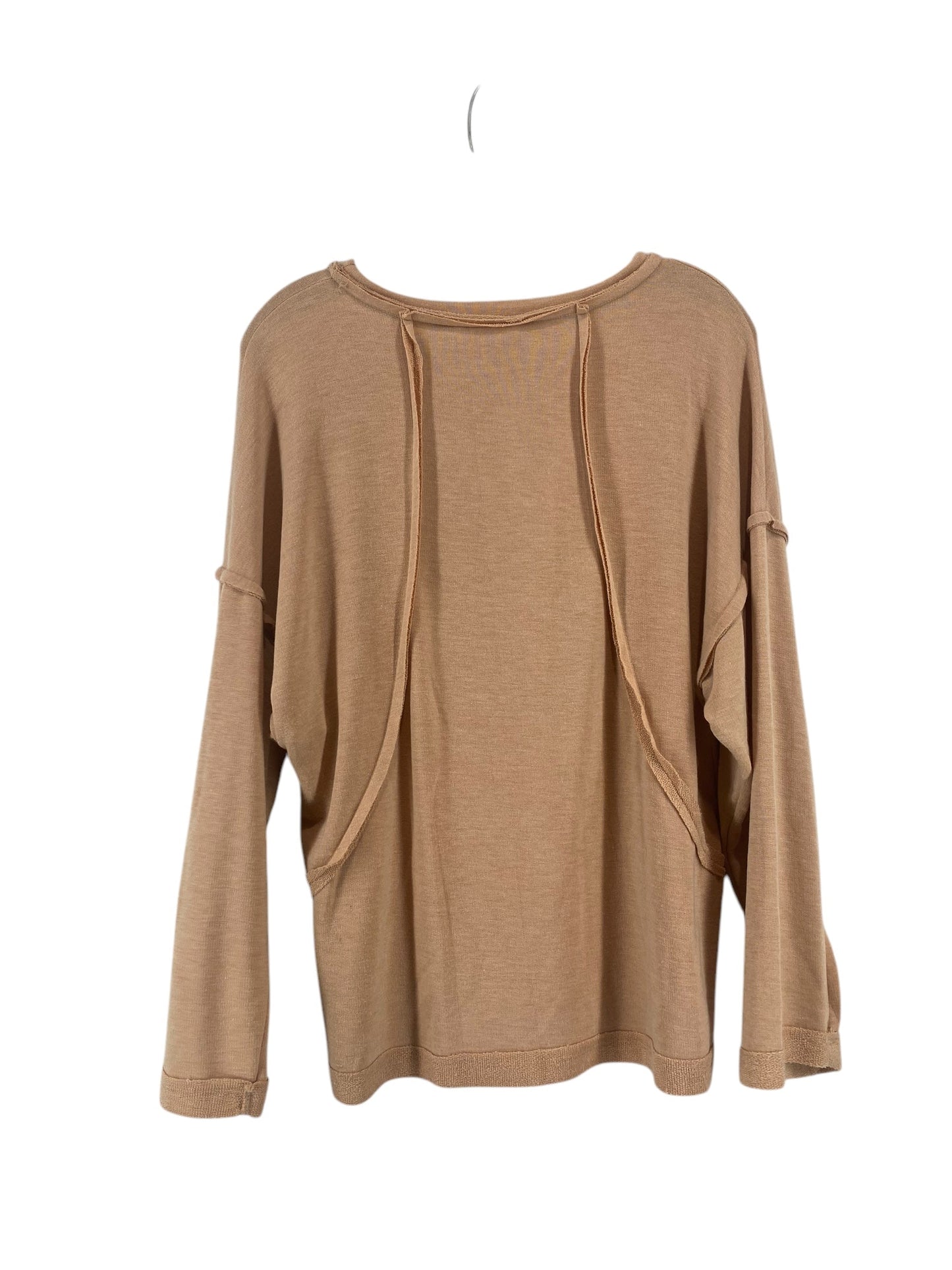 Top Long Sleeve By Clothes Mentor In Tan, Size: S