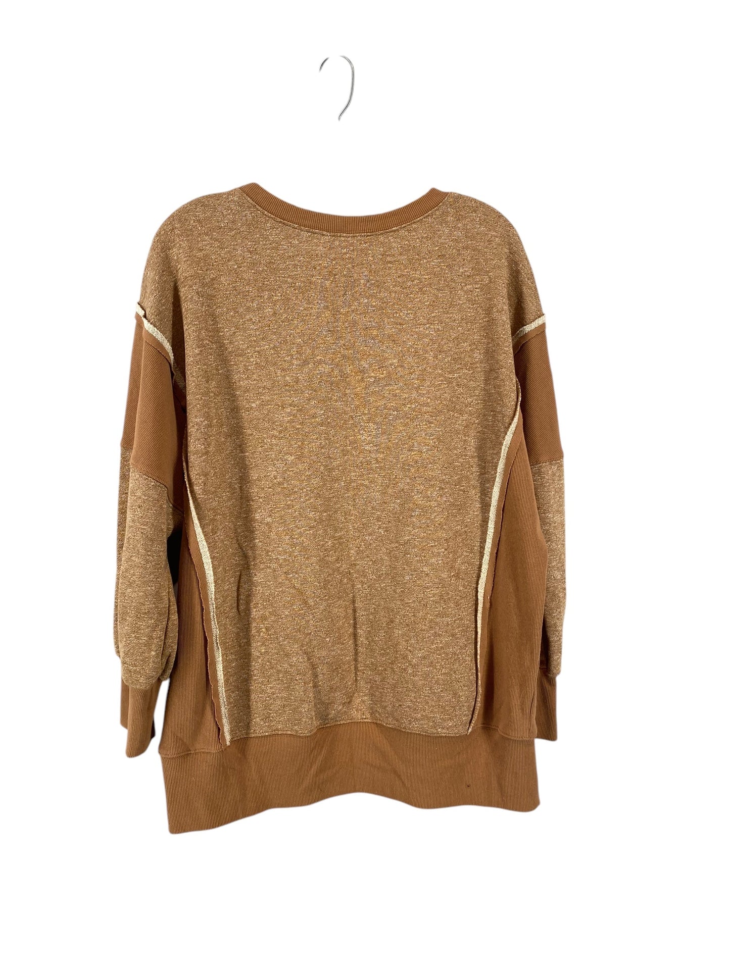 Sweatshirt Crewneck By Clothes Mentor In Brown, Size: S