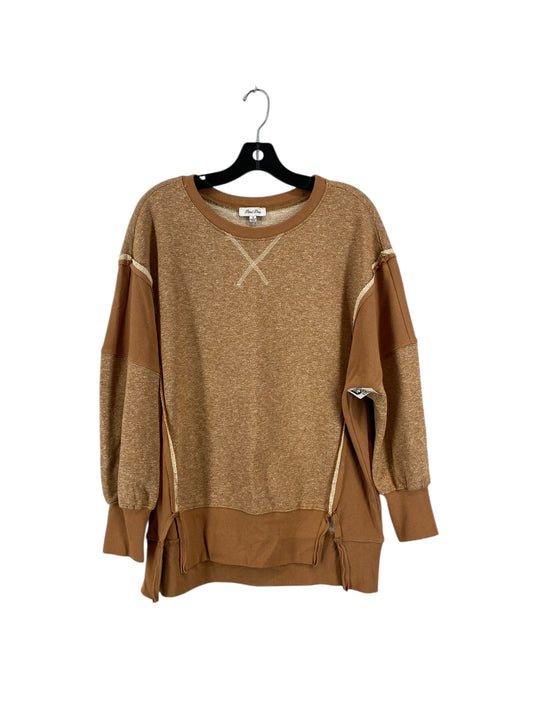 Sweatshirt Crewneck By Clothes Mentor In Brown, Size: S