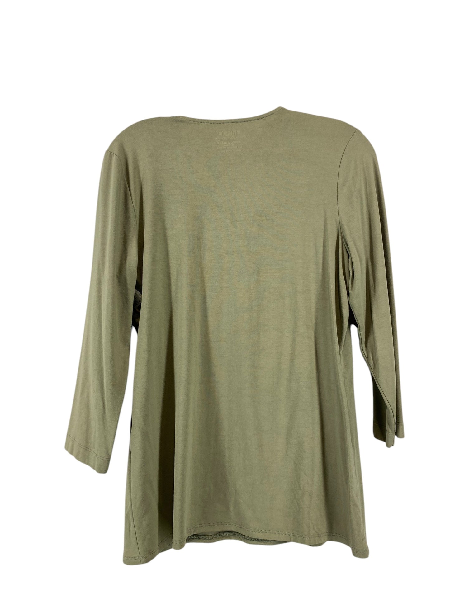 Top 3/4 Sleeve By Chicos In Green, Size: M