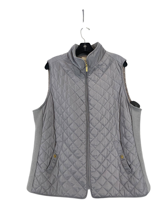 Vest Puffer & Quilted By Adrienne Vittadini In Grey, Size: 1x