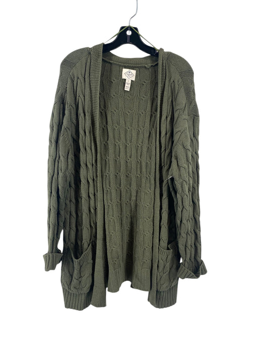 Sweater Cardigan By St Johns Bay In Green, Size: 1x