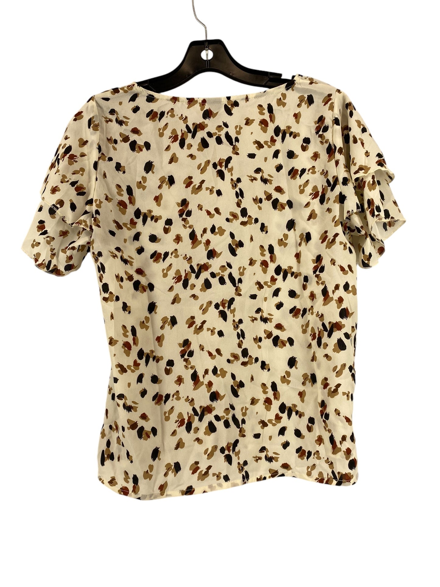 Top Short Sleeve By Shein In Beige, Size: M