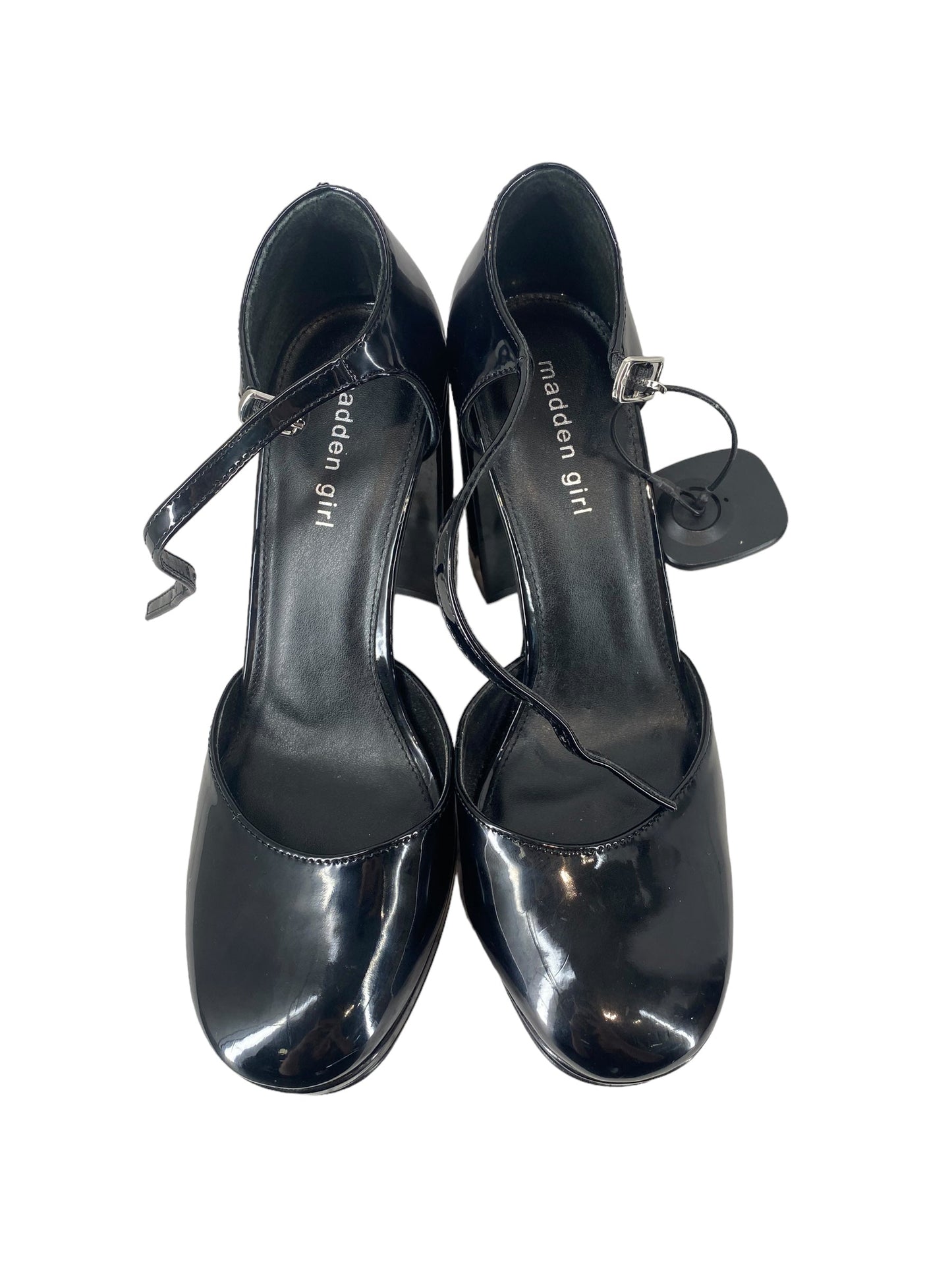 Black Shoes Heels Block Madden Girl, Size 9.5