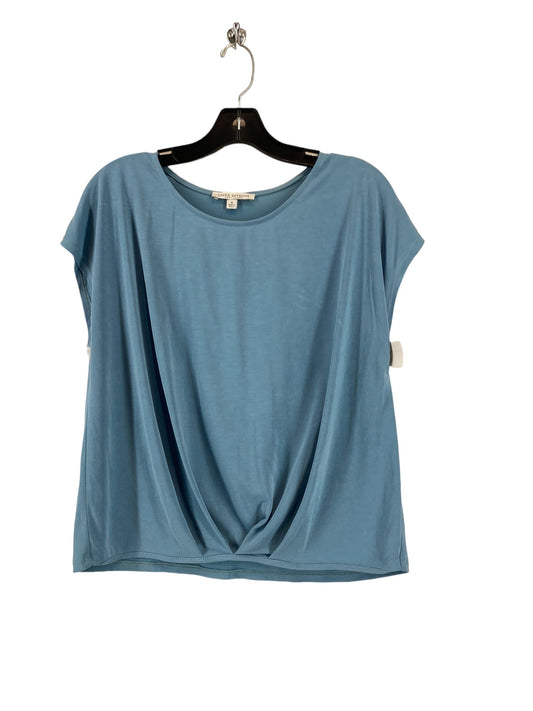 Blue Top Short Sleeve Green Envelope, Size M