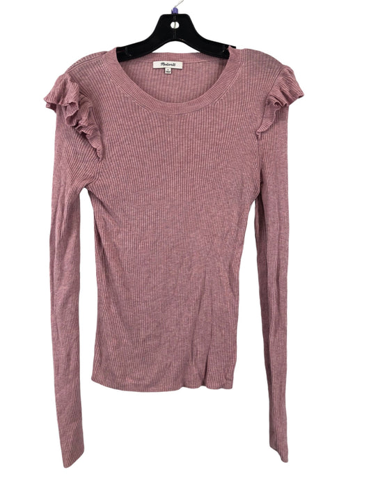 Top Long Sleeve By Madewell In Pink, Size: S