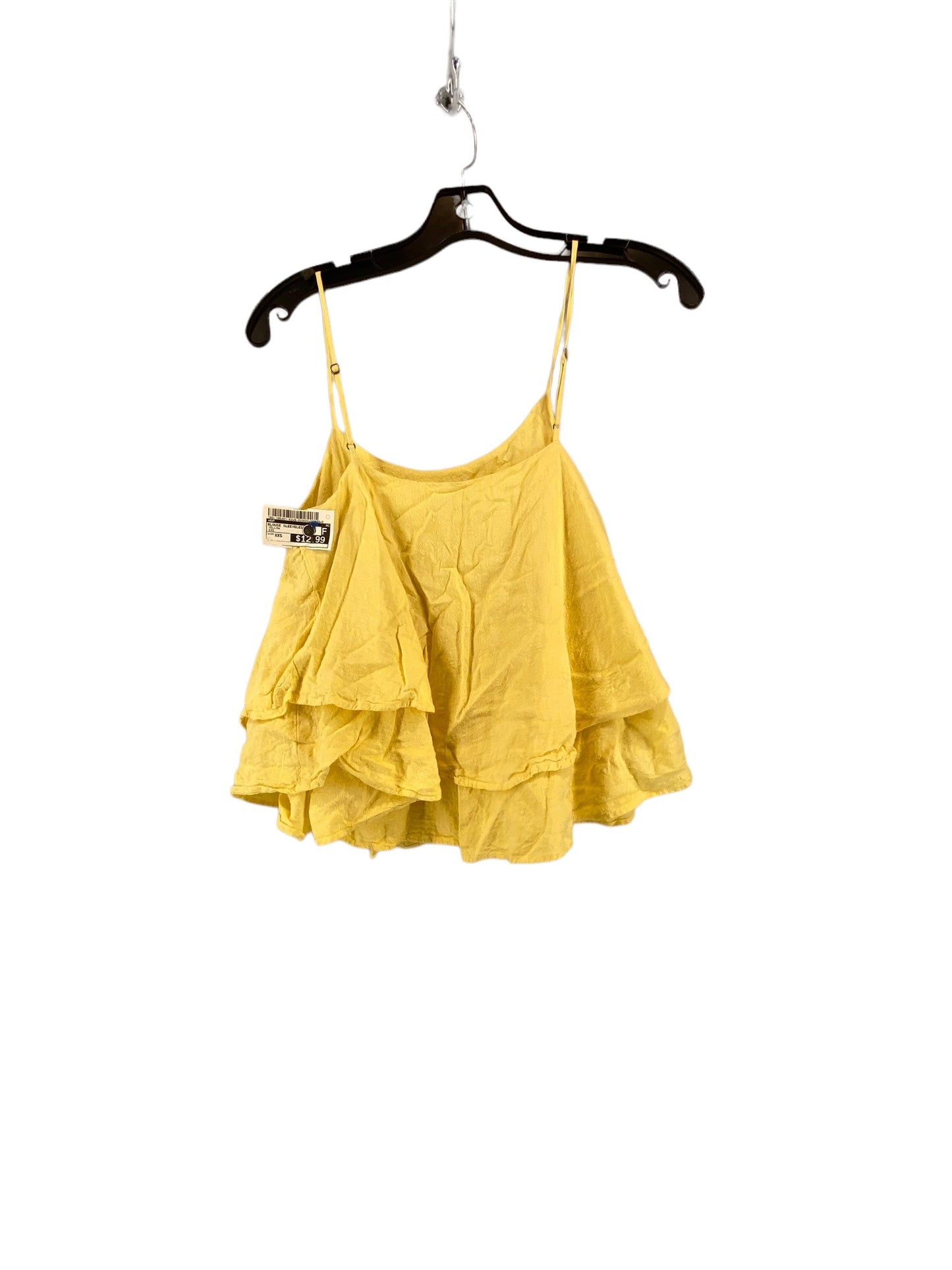 Yellow Blouse Sleeveless Bp, Size Xxs