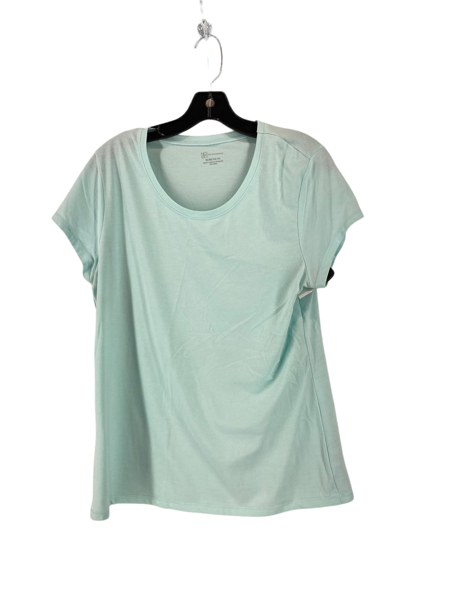 Teal Top Short Sleeve No Boundaries, Size Xl