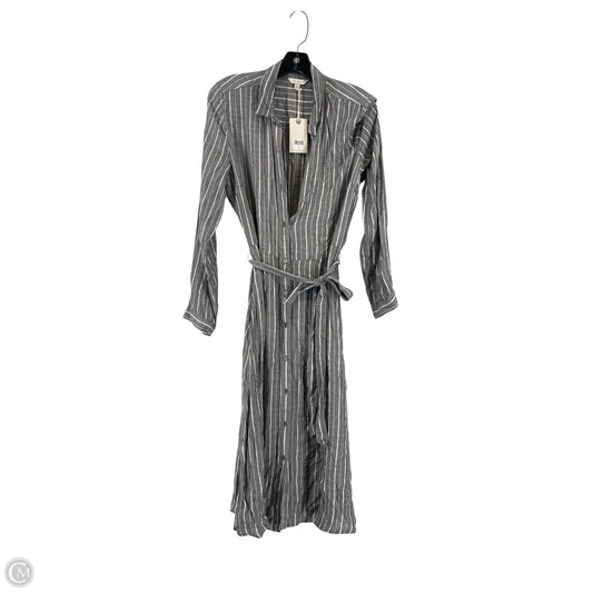 Dress Casual Maxi By Lucky Brand In Grey & White, Size: M