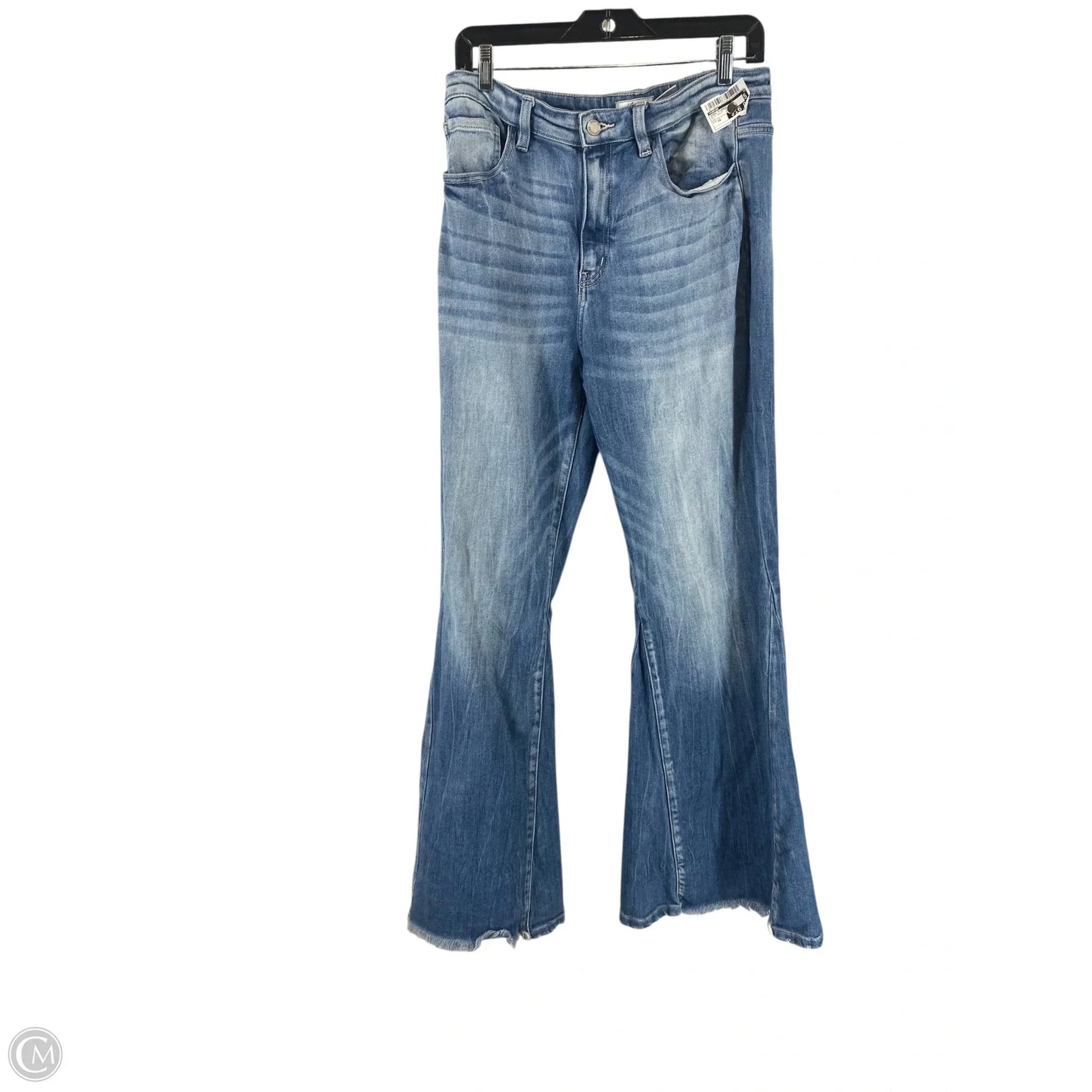 Jeans Flared By Kancan In Blue Denim, Size: 12