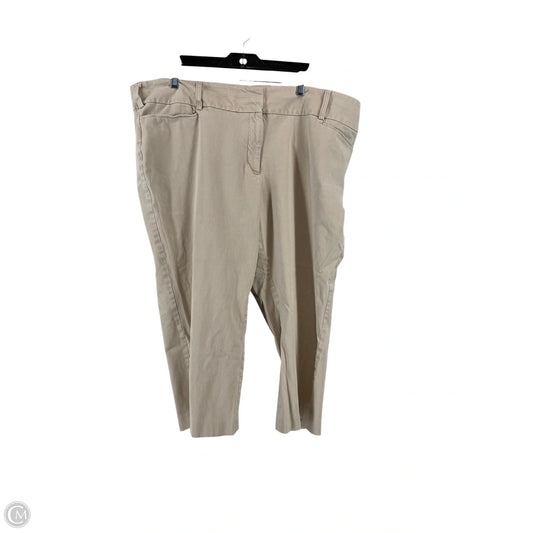 Capris By Lane Bryant In Tan, Size: 22