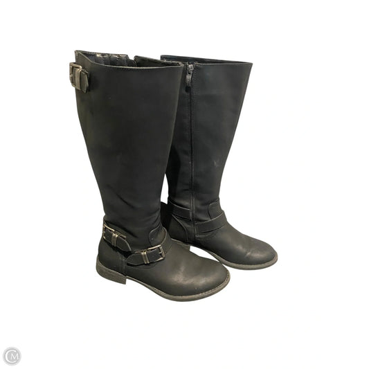 Boots Mid-calf Flats By Cmc In Black, Size: 9.5