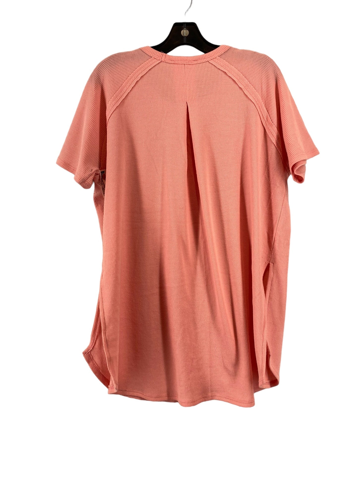 Top Short Sleeve By Zenana Outfitters In Pink, Size: L