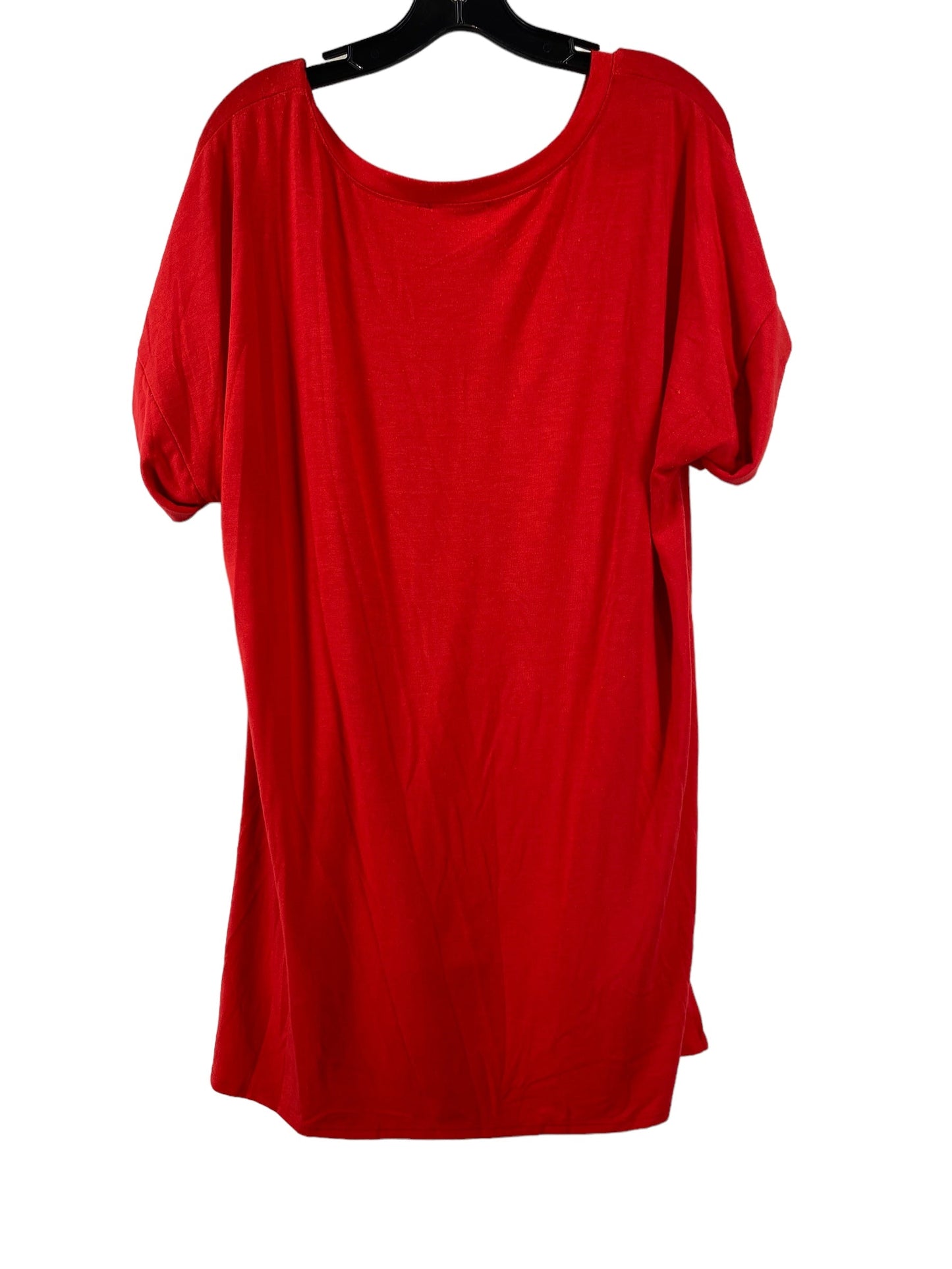 Top Short Sleeve By Zenana Outfitters In Red, Size: L