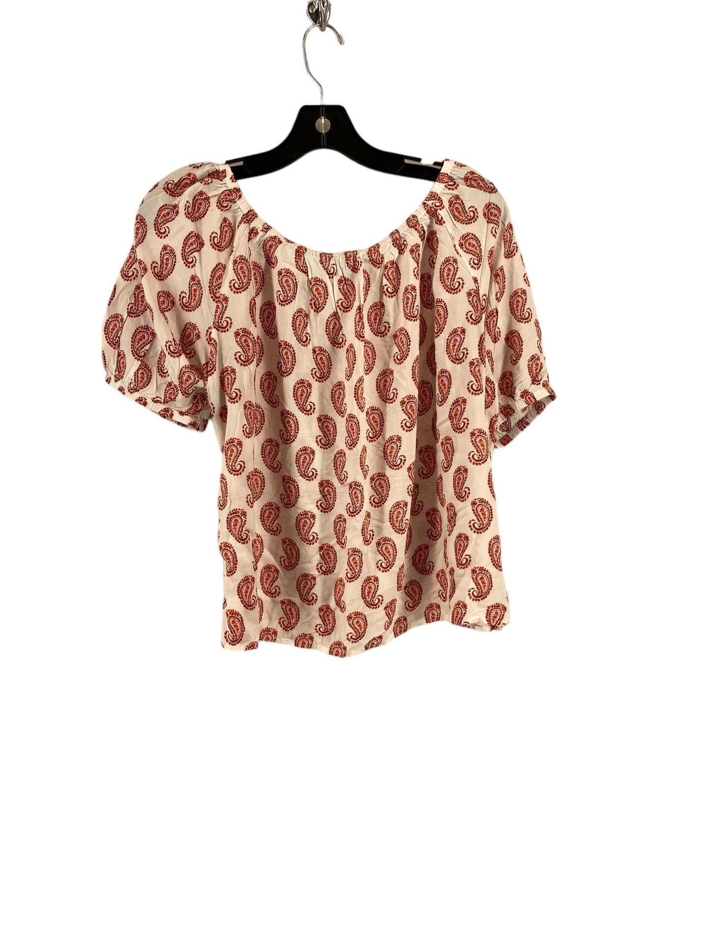 Paisley Print Top Short Sleeve Loft, Size S