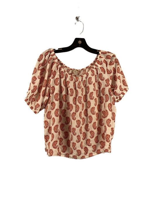 Paisley Print Top Short Sleeve Loft, Size S