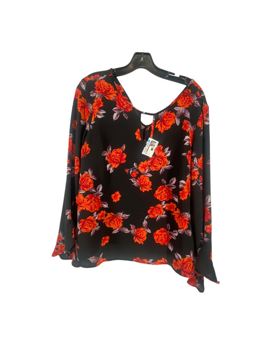 Top Long Sleeve By Cato In Floral Print, Size: M