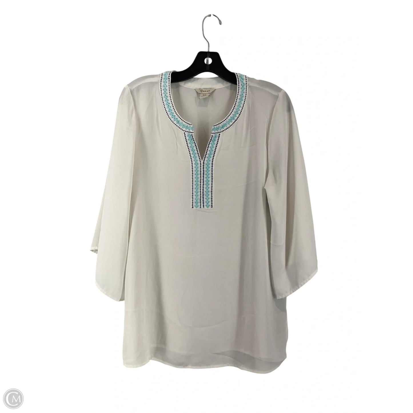 Top Long Sleeve By Ariat In White, Size: S