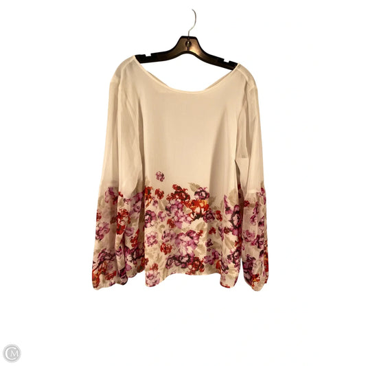 Top Long Sleeve By Apt 9 In White, Size: Xl