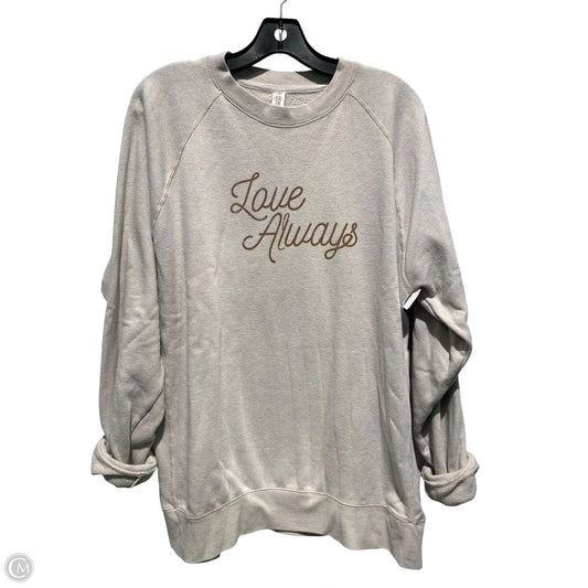 Sweatshirt Crewneck By Clothes Mentor In Cream, Size: Xl
