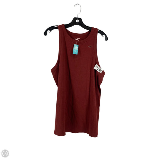 Top Sleeveless By Maurices In Maroon, Size: 2x