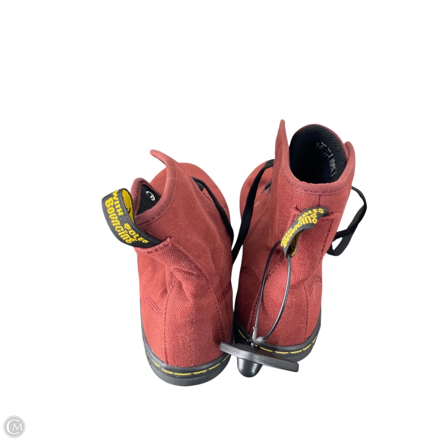 Boots Combat By Dr Martens In Maroon, Size: 8