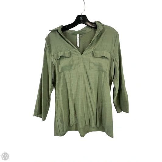 Top 3/4 Sleeve By Clothes Mentor In Green, Size: M