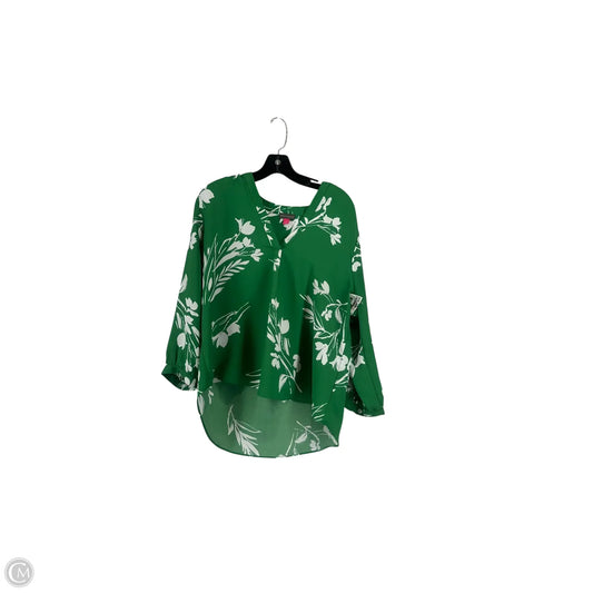 Top Long Sleeve By Vince Camuto In Green, Size: L