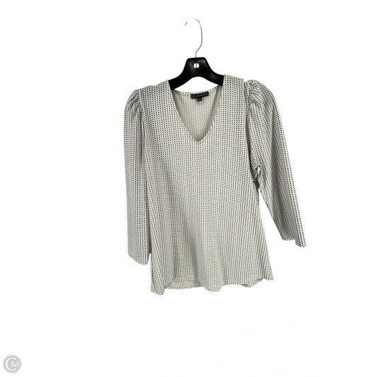 Top Long Sleeve By Adrianna Papell In Polkadot Pattern, Size: S