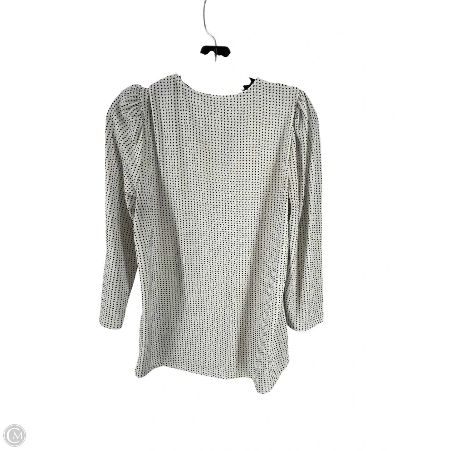 Top Long Sleeve By Adrianna Papell In Polkadot Pattern, Size: S